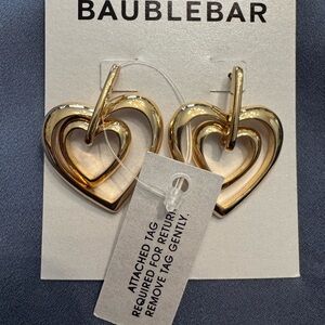 BaubleBar Metallic Heart Earrings